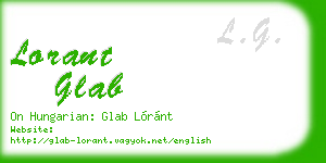 lorant glab business card