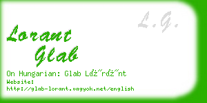 lorant glab business card
